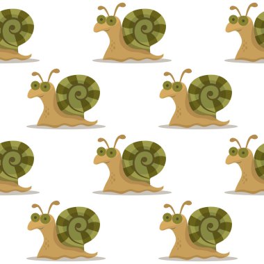 Salyangoz ile sorunsuz vektör desen