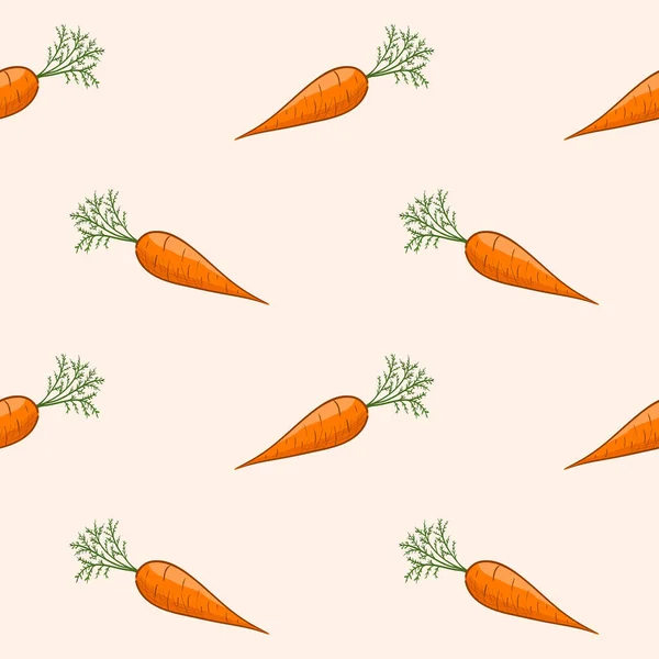 Patrón Vector Sin Costuras Con Zanahorias — Vector de stock