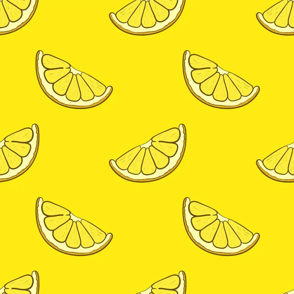 Patrón Vector Sin Costuras Con Limones — Vector de stock