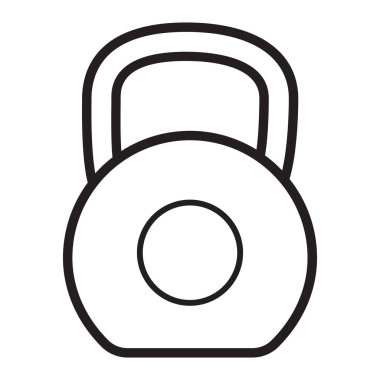 Kettlebell mermisi. Spor vektörü simgesi.