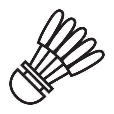 Badminton topu. Mekik siki. Spor vektörü simgesi.