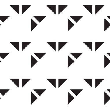 kesintisiz geometrik siyah-beyaz desen üçgen