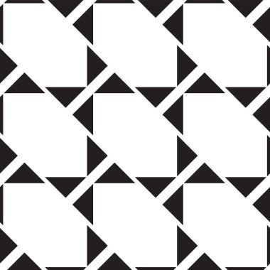 kesintisiz geometrik siyah-beyaz desen üçgen
