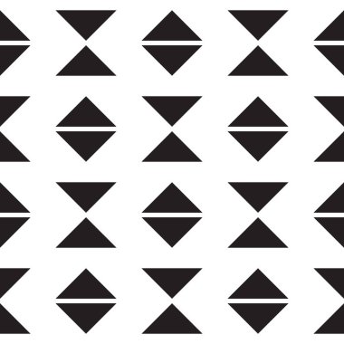 kesintisiz geometrik siyah-beyaz desen üçgen