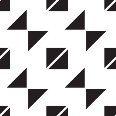 kesintisiz geometrik siyah-beyaz desen üçgen