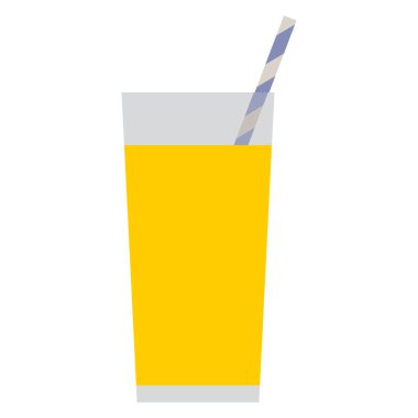 Pipetle kokteyl. Düz vektör simgesi.