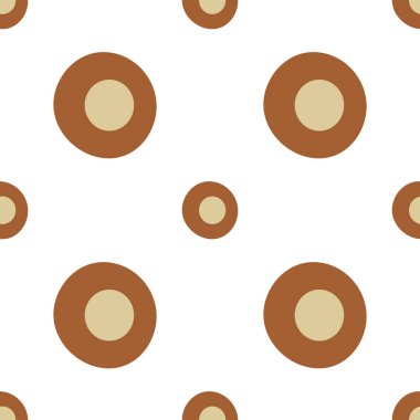 Yuvarlak şekil ve noktaların kusursuz vektör deseni