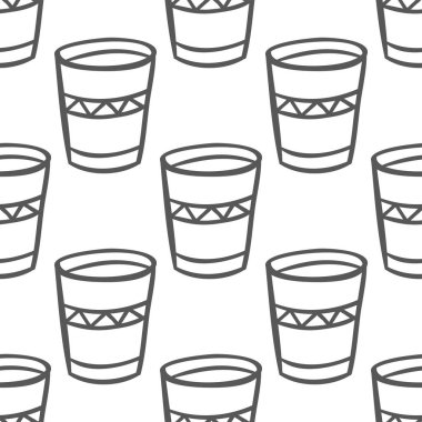 Bardaklarla çizilmiş kusursuz soyut el deseni
