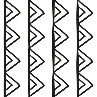 seamless abstract hand drawn pattern with triangles 
