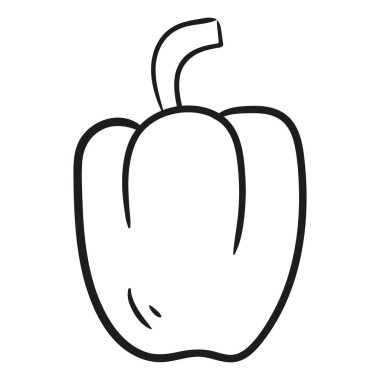 Pepper. Hand drawn vector illustration.