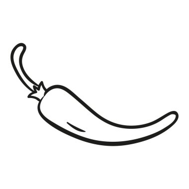 Pepper. Hand drawn vector illustration.