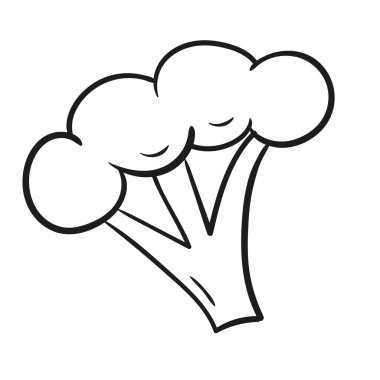 Broccoli. Hand drawn vector illustration.