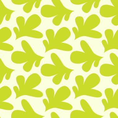 Abstract seamless pattern of leaf-like shapes