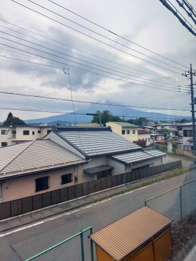 Japonya 'nın Fuji Dağı manzarası