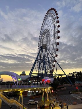 Parktaki dönme dolap.