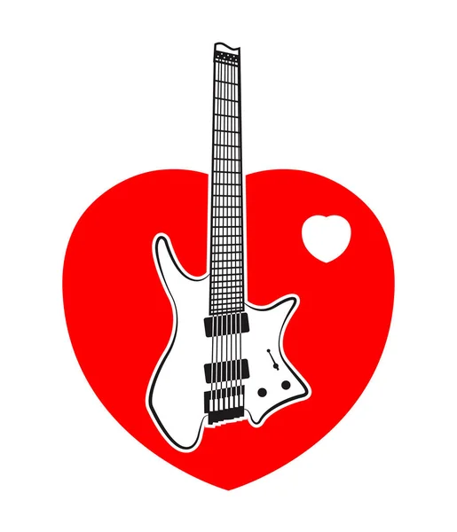 Kalbin arka planında elektro gitar