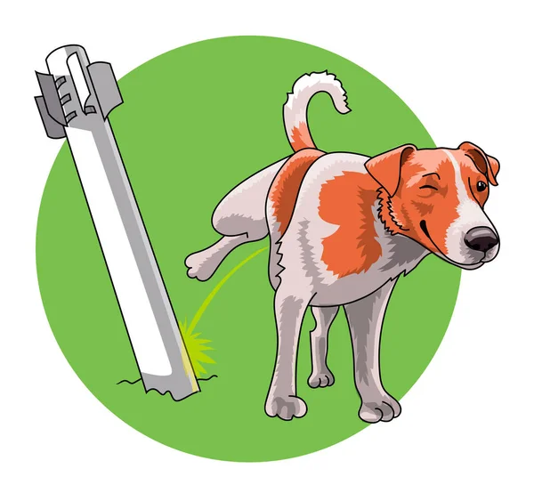 Μεταλλωρύχος Σκυλί Εξουδετερώνει Ένα Εκραγέντα Πυρομαχικά — Διανυσματικό Αρχείο