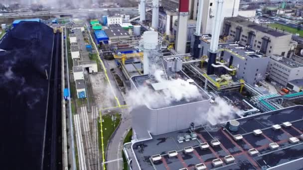 Heavy Industry Developing City Developing Energy Security Drone Video High — Vídeo de Stock