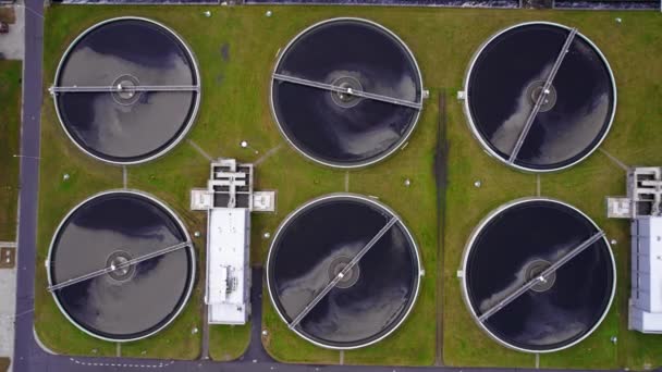 チェコの水縫製工場 すべての主要産業に適した産業排水処理システム ドローン映像 高品質4K映像 — ストック動画
