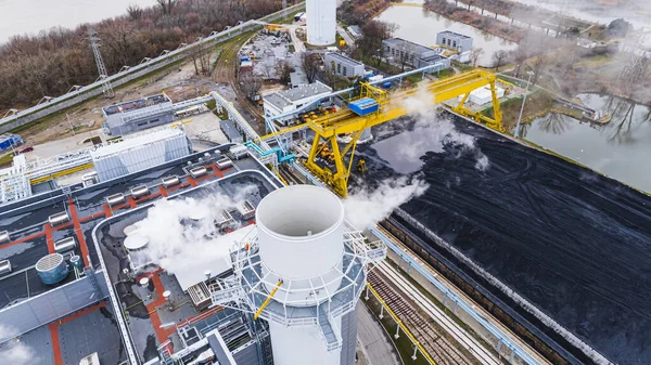 Zeran Μονάδα Παραγωγής Ενέργειας Στη Βαρσοβία Εργοστάσιο Βιομηχανία Drone Πυροβόλησε — Φωτογραφία Αρχείου