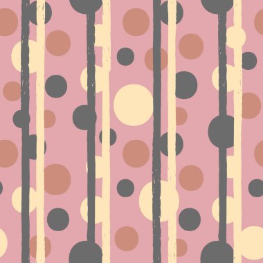 Vektör turuncu, siyah, sarı büyük, orta boy, pembe pürüzsüz desen. Konfeti, doğum günü dokusu. Puantiyeli parmak izi geçmişi. Kumaş, ambalaj ve parti kağıtları için mükemmel..