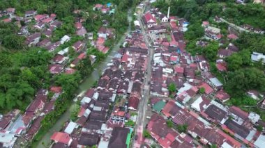 Tayland şehrinin hava manzarası