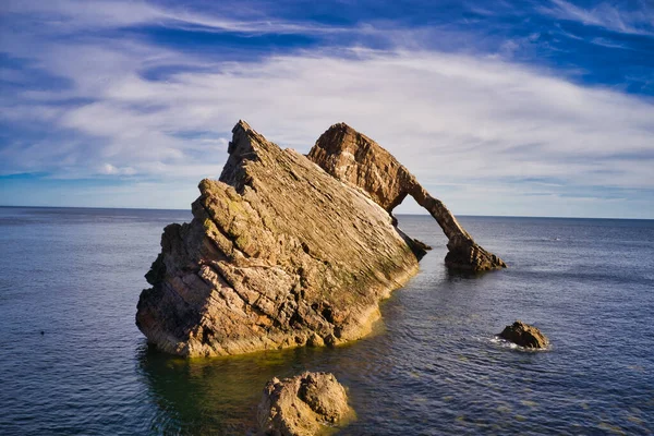 Localmente Conocido Como Bow Fiddle Rock Este Afloramiento Geológico Irregular Imagen de archivo