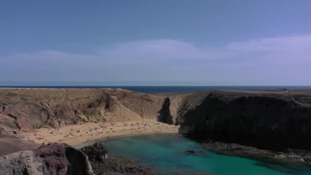コスタパガヨのランサローテビーチ カナリア諸島 — ストック動画