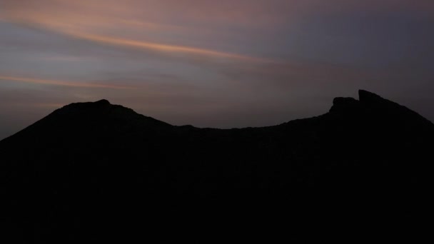 Krajobraz Wulkaniczny Pobliżu Timanfaya Lanzarote Wyspy Kanaryjskie Widok Lotu Ptaka — Wideo stockowe