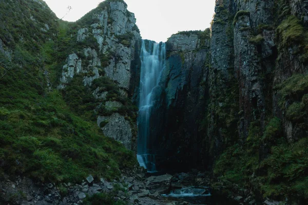 Widow Falls Assynt Північно Західне Нагір Шотландії Водоспад Гладкою Водою — стокове фото