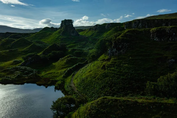 Kegel Vormig Heuvels Van Het Sprookje Glen Schotland Verenigd Koninkrijk — Stockfoto