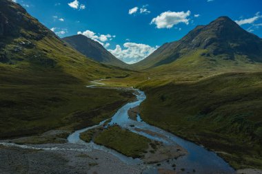 Etive Nehri ve Buachaille Etive Mor, Glencoe Vadisi, İskoçya
