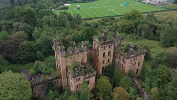 Lennox Castle Castello Abbandonato Lennoxtown East Dunbartonshire Scozia — Video Stock