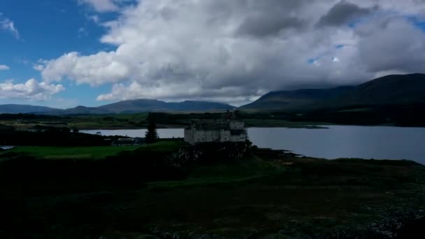 Замок Дуарт Замок Острове Мюлл Западного Побережья Шотландии Пределах Муниципального — стоковое видео