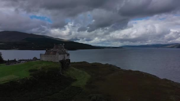 Duart Şatosu Skoçya Nın Batı Kıyısında Argyll Bute Konseyinin Içinde — Stok video
