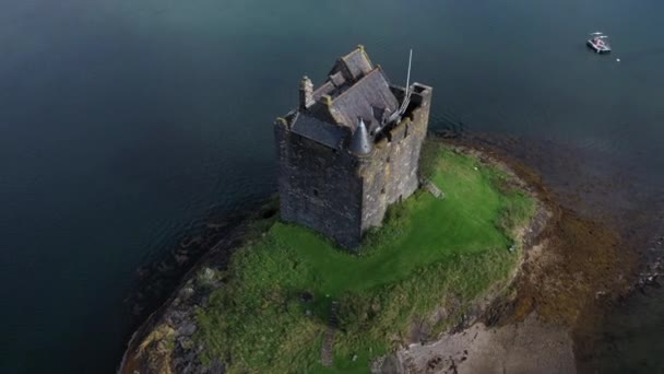 Stalker Hrad Století Věžový Dům Argyll Skotsko — Stock video
