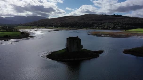 Castle Stalker Casa Torre Del Xiv Secolo Argyll Scozia — Video Stock