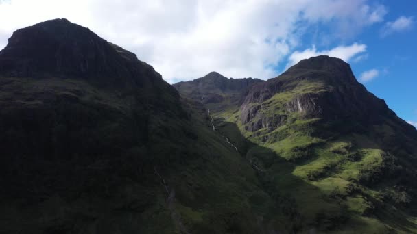 Paisaje Escocés Cordillera Three Sisters Highlands Glencoe — Vídeos de Stock