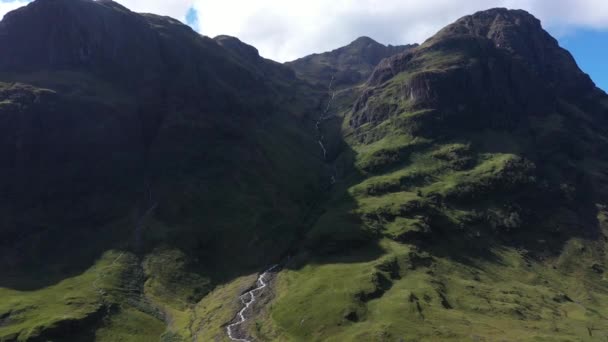苏格兰景观 格伦科市高地三姐妹山脉 — 图库视频影像