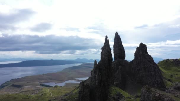 苏格兰斯托尔的老人的绝妙石制 这是在斯凯岛上 — 图库视频影像