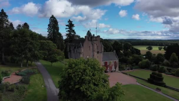 Crathes Castle Der Nähe Von Banchory Aberdeenshire Schottland Ist Ein — Stockvideo