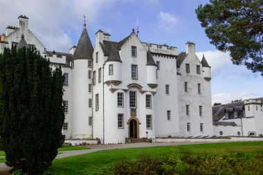 Blair Castle in the Scottish Highlands on a beautiful autumn day, Perthshire UK September 12, 2019