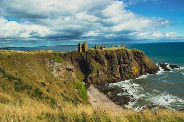 Dunnotar Castle in Stonhaven with views from afar