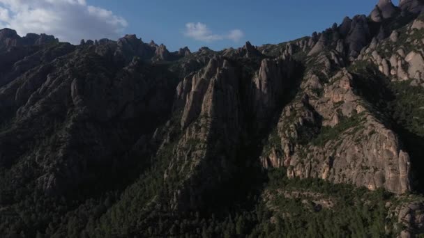 Vista Panoramica Sulla Montagna Montserrat — Video Stock