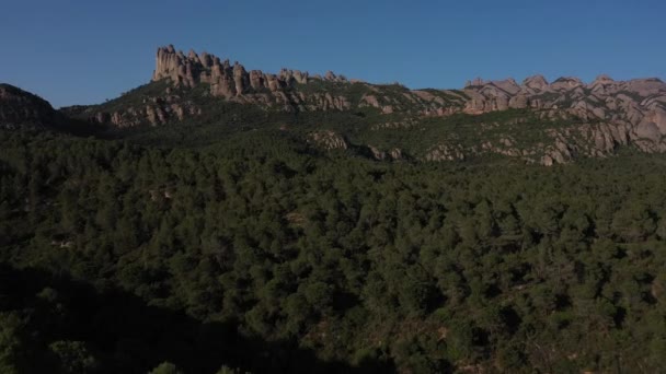 Vista Panorâmica Montanha Montserrat — Vídeo de Stock