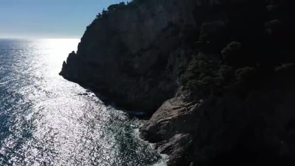 Blue Water Beach Cove Mediterranean Sea Costa Brava Spain Cala — Vídeo de Stock