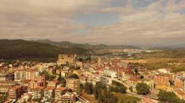 Castle of papiol, near barcelona from the heights