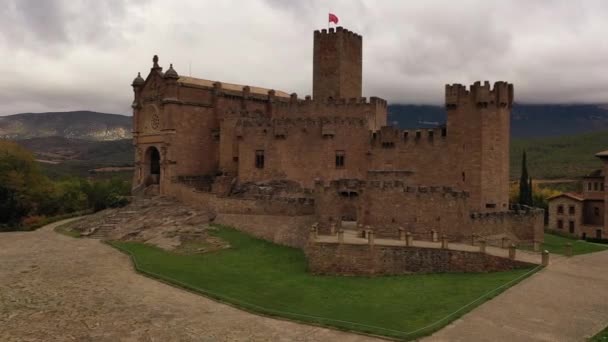 Nice Castle Javier Which Maintains Walls Many Parts Castle — Vídeo de Stock