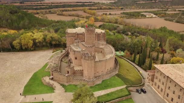 Nice Castle Javier Which Maintains Walls Many Parts Castle — Vídeo de Stock