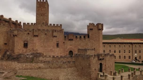 Nice Castle Javier Which Maintains Walls Many Parts Castle — стокове відео